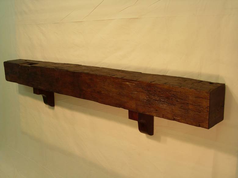 7 3/4"x8 1/4" x 89" HH Walnut Finished Mantel - Beeswax Finish